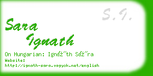 sara ignath business card